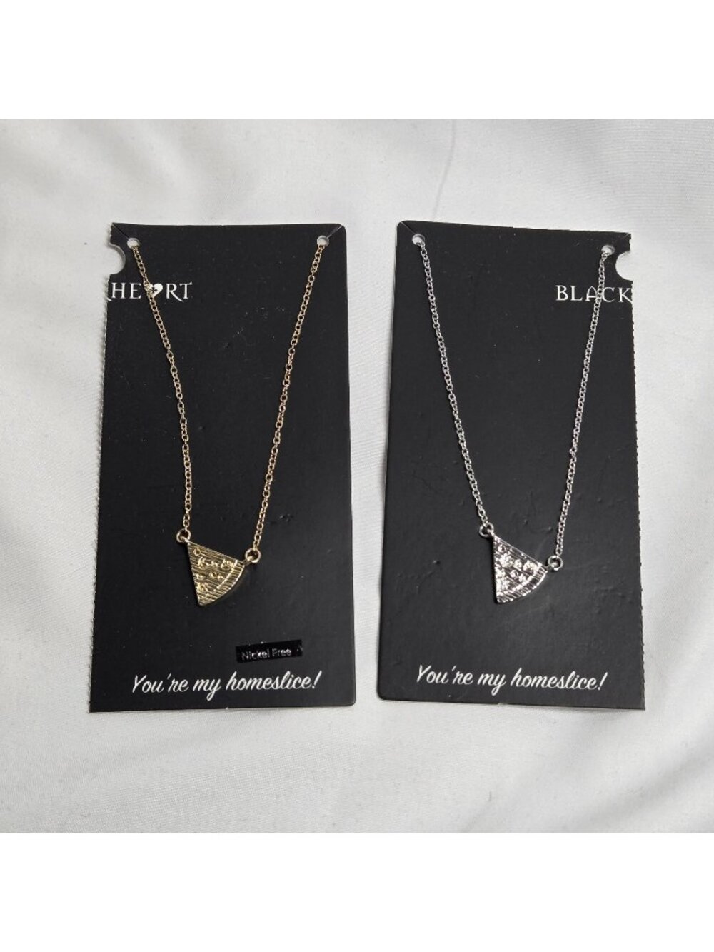 Blackheart Jewelry 2 Pizza Slice Necklace "You're My Homeslice" 🍕